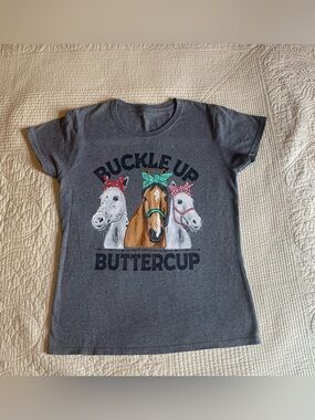 Lost Creek brand  "Buckle Up Buttercup” t shirt